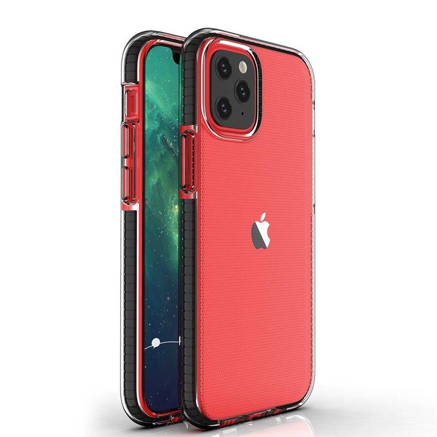 Spring Case pokrowiec żelowe etui z kolorową ramką do iPhone 13 Pro Max czarny