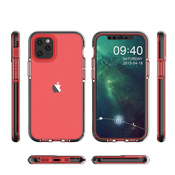 Spring Case pokrowiec żelowe etui z kolorową ramką do iPhone 13 ciemnoniebieski