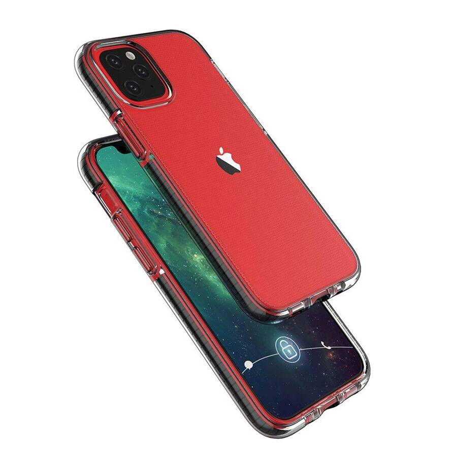 Spring Case pokrowiec żelowe etui z kolorową ramką do iPhone 13 mini ciemnoniebieski
