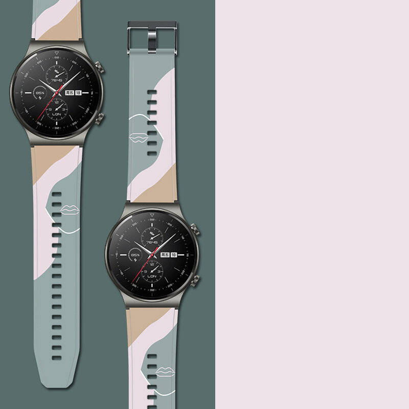 Strap Moro opaska do Huawei Watch GT2 Pro silikonowy pasek bransoletka do zegarka wzór 1