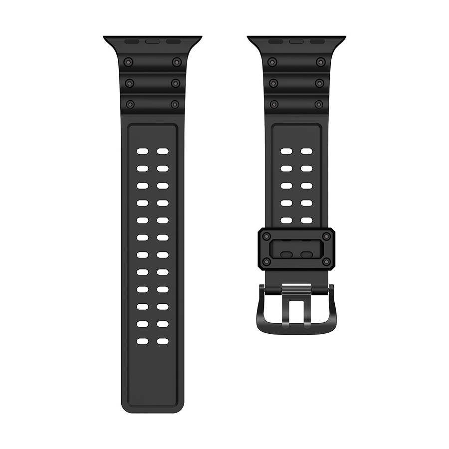 Strap Triple Protection pasek Apple Watch Ultra, SE, 8, 7, 6, 5, 4, 3, 2, 1 (49, 45, 44, 42  mm) opaska bransoleta czarny