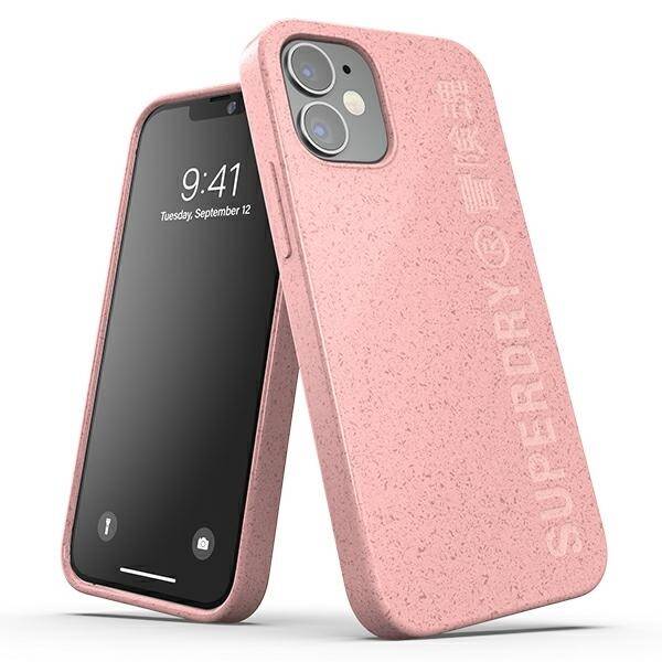 SuperDry Snap iPhone 12 mini Compostable Case różowy/pink 42620