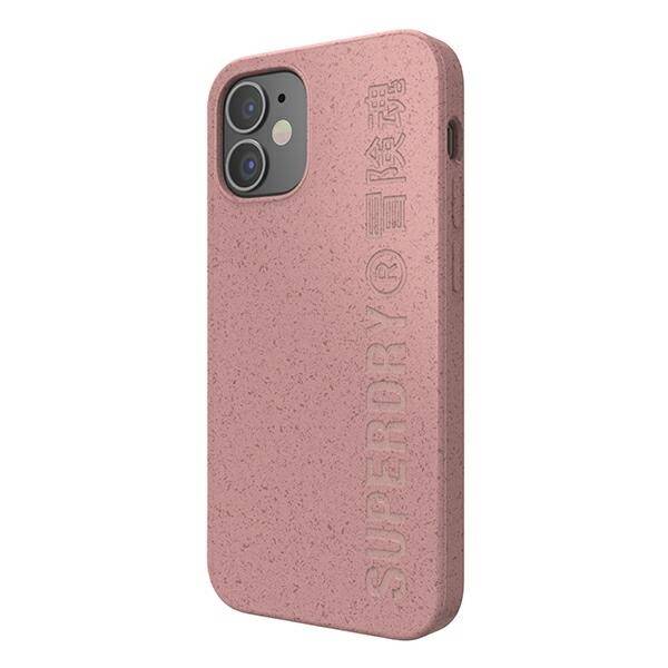 SuperDry Snap iPhone 12 mini Compostable Case różowy/pink 42620