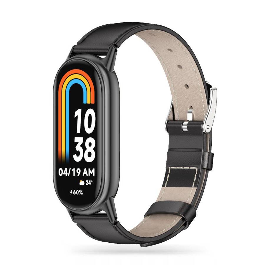 TECH-PROTECT LEATHERFIT XIAOMI SMART BAND 8 / 9 / NFC BLACK