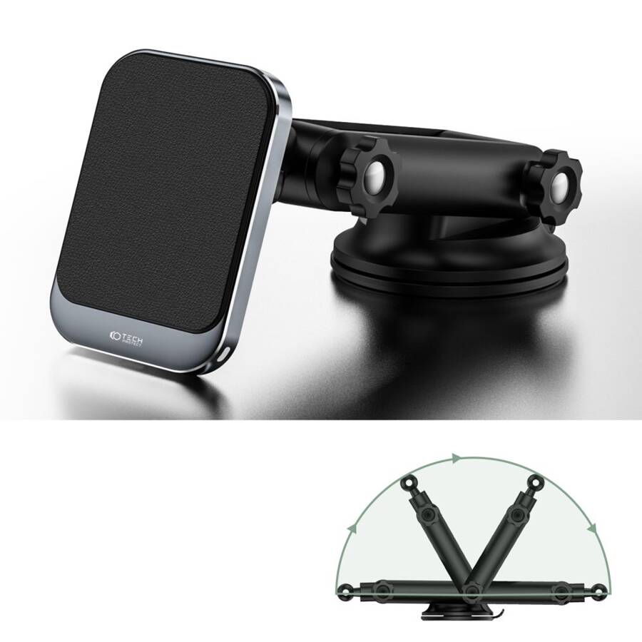 TECH-PROTECT MM15W-V2 MAGNETIC MAGSAFE DASHBOARD CAR MOUNT WIRELESS CHARGER 15W BLACK