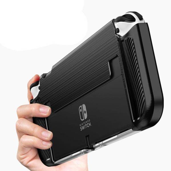 TECH-PROTECT TPUCARBON NINTENDO SWITCH OLED BLACK