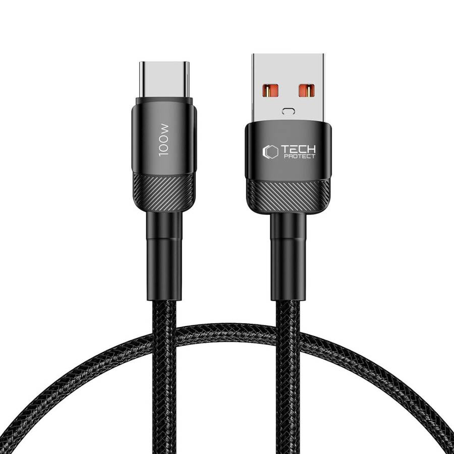 TECH-PROTECT ULTRABOOST EVO TYPE-C CABLE 100W/5A 200CM BLACK