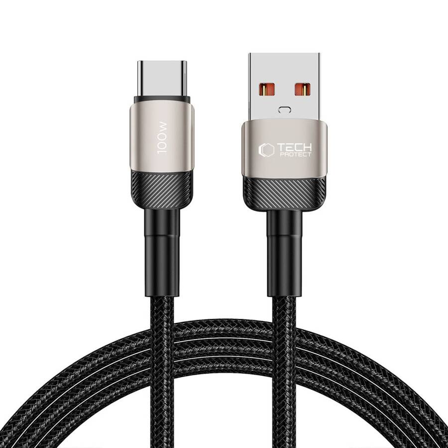 TECH-PROTECT ULTRABOOST EVO TYPE-C CABLE 100W/5A 200CM TITANIUM