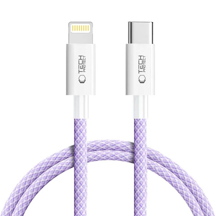 TECH-PROTECT ULTRABOOST LITE LIGHTNING CABLE PD27W/3A 100CM MAUVE