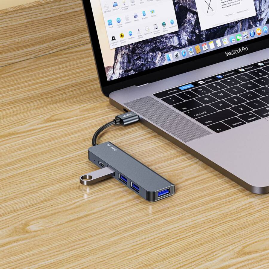 TECH-PROTECT V0-HUB ADAPTER 5IN1 GREY