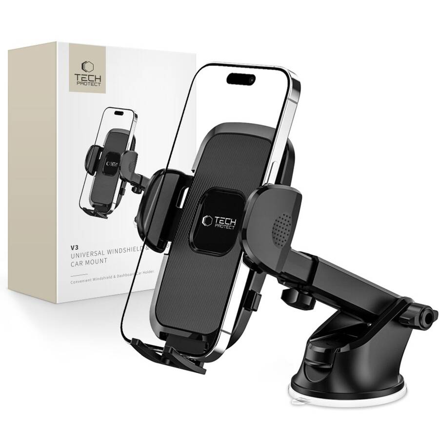 TECH-PROTECT V3 UNIVERSAL WINDSHIELD & DASHBOARD CAR MOUNT BLACK