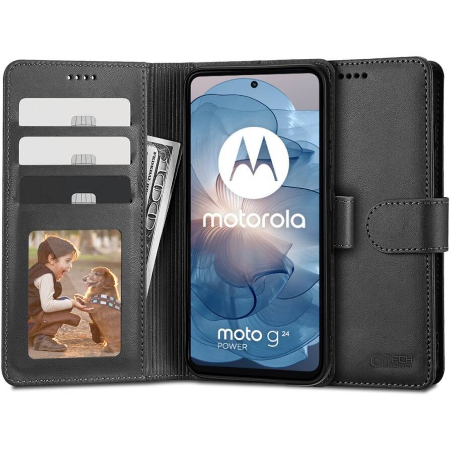 TECH-PROTECT WALLET MOTOROLA MOTO G24 / G24 POWER / G04 / E14 BLACK