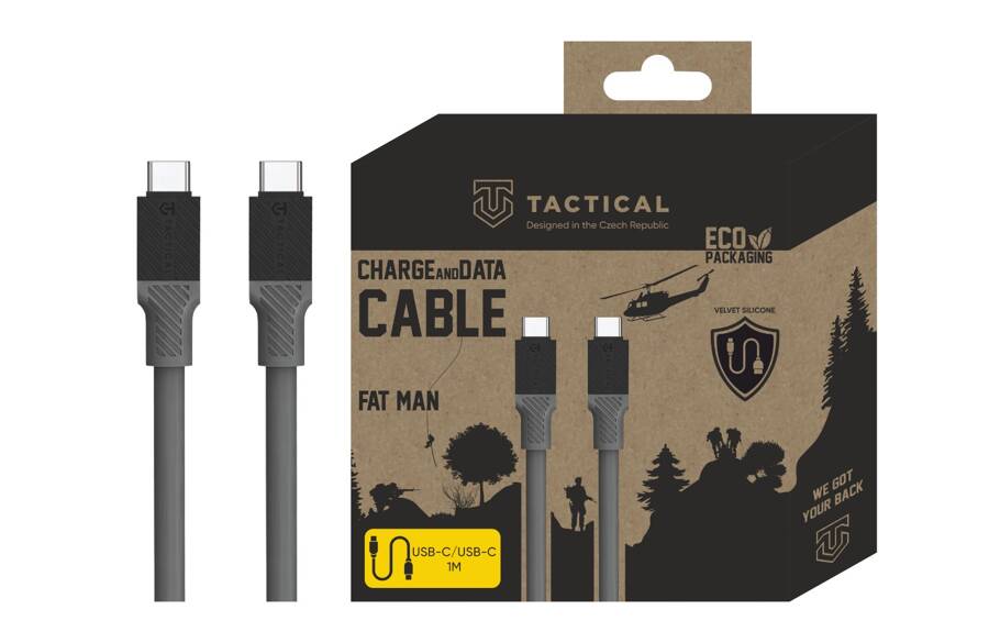 Tactical Fat Man Cable USB-C/USB-C 1m Grey