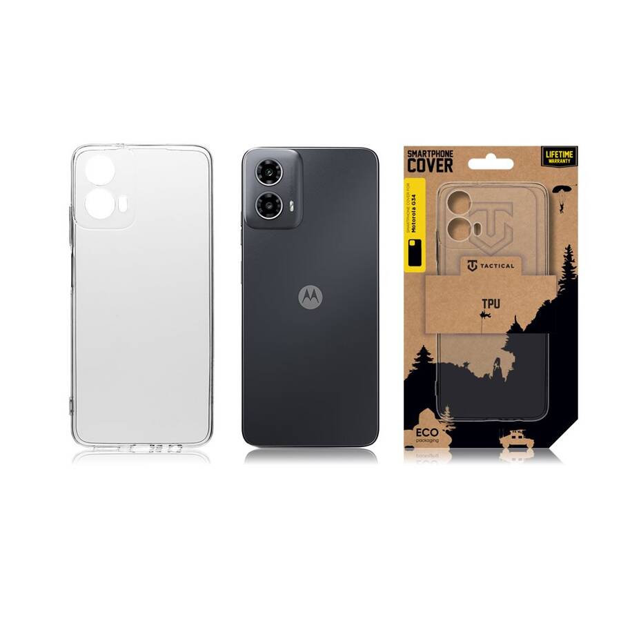 Tactical TPU Cover for Motorola G34 Transparent