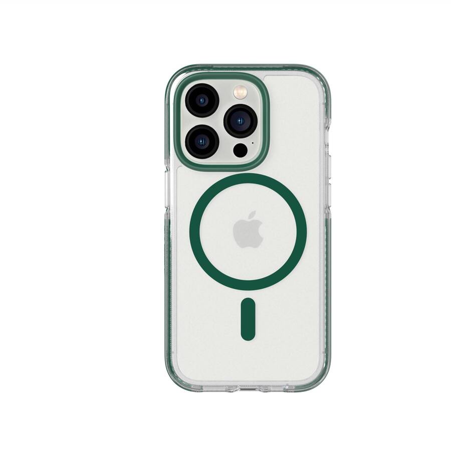 Tech21 T21-9916 Evo Crystal - Apple iPhone 14 Pro Case MagSafe Compatible - Moss Green
