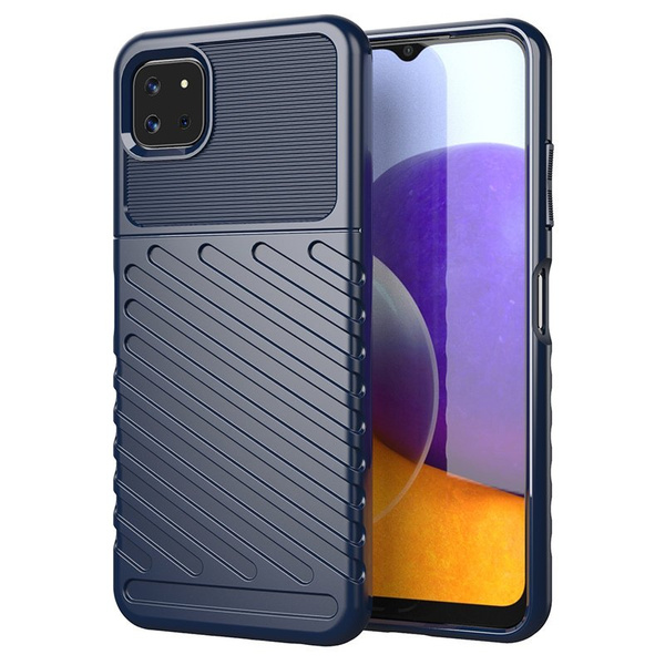 Thunder Case elastyczne pancerne etui pokrowiec Samsung Galaxy A22 5G niebieski