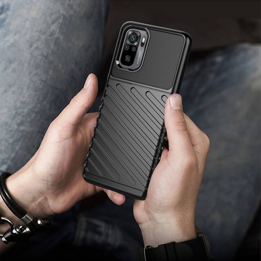 Thunder Case elastyczne pancerne etui pokrowiec Xiaomi Redmi Note 10 / Redmi Note 10S zielony