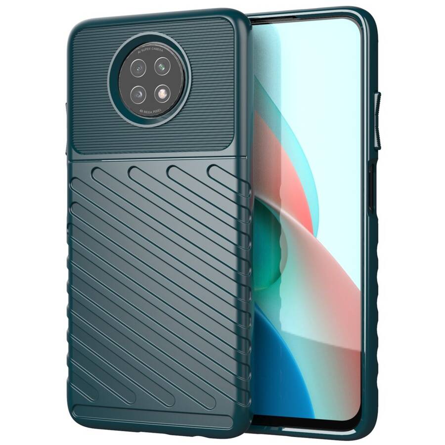 Thunder Case elastyczne pancerne etui pokrowiec Xiaomi Redmi Note 9T 5G zielony