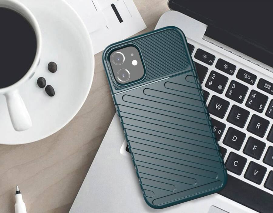 Thunder Case elastyczne pancerne etui pokrowiec iPhone 12 mini czarny