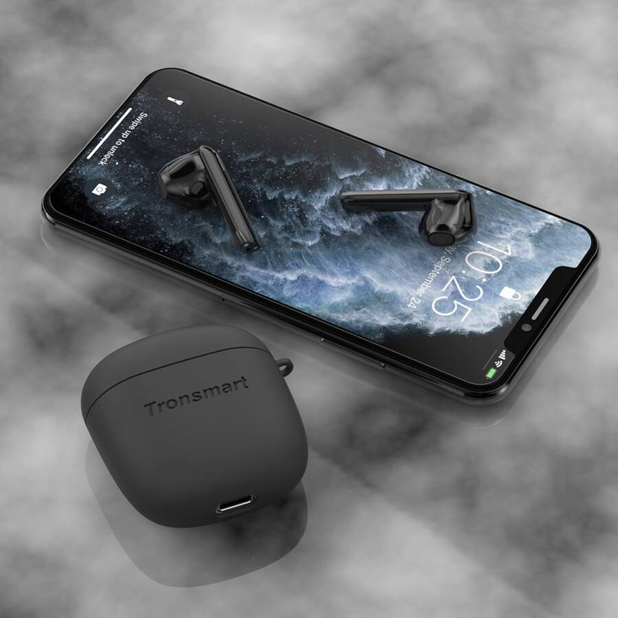 Tronsmart Earphone Case silikonowe etui na słuchawki Tronsmart Onyx Ace Pro / Onyx Ace czarny