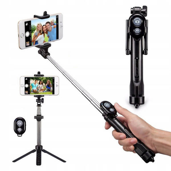 UCHWYT MONOPOD SELFIE BLUETOOTH CZARNY