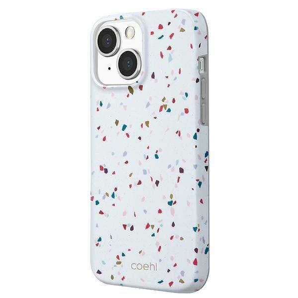 UNIQ ETUI COEHL TERRAZZO IPHONE 13 / 14 / 15 BIAŁY/NATURAL WHITE