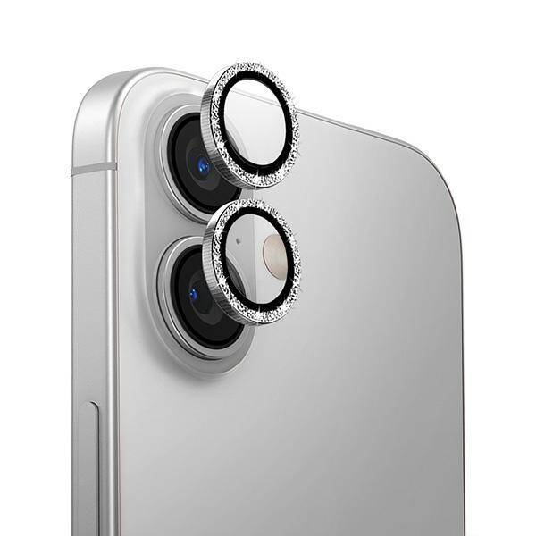 UNIQ Optix Aluminium Camera Lens Protector iPhone 16 6.1" / 16 Plus 6.7" white shimmer szkło na obiektyw aparatu z aplikatorem