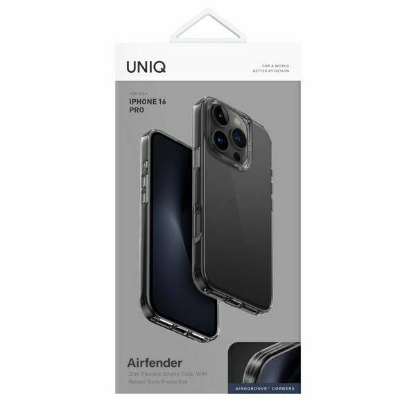 UNIQ etui Air Fender iPhone 16 Pro 6.3" szary/smoked