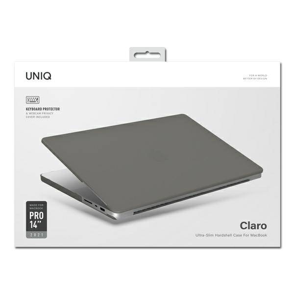 UNIQ etui Claro MacBook Pro 14" (2021/2023) przezroczysty szary/smoke matt grey