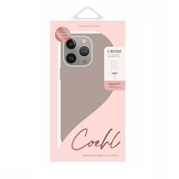 UNIQ etui Coehl Creme iPhone 16 Pro Max 6.9" Magnetic Charging szary/taupe grey