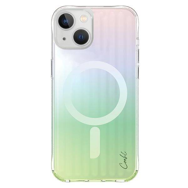 UNIQ etui Coehl Linear iPhone 15 / 14 / 13 6.1" Magnetic Charging opal/iridescent