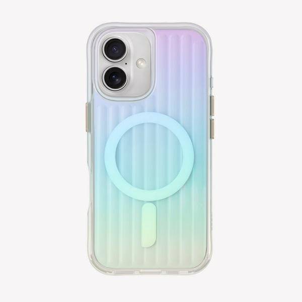 UNIQ etui Coehl Linear iPhone 16 6.1" Magnetic Charging opal/iridescent