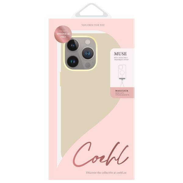 UNIQ etui Coehl Muse iPhone 16 Pro 6.3"   Magnetic Charging kremowy/cream