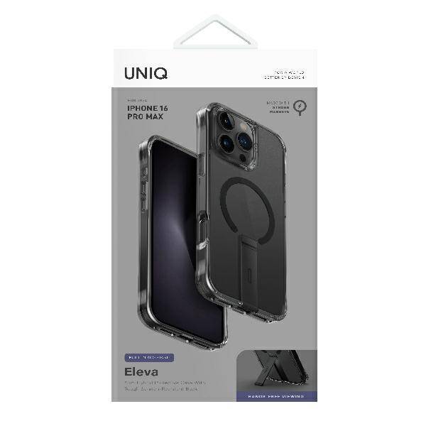 UNIQ etui Eleva with Vertica Stand iPhone 16 Pro Max 6.9" czarny/carbon black