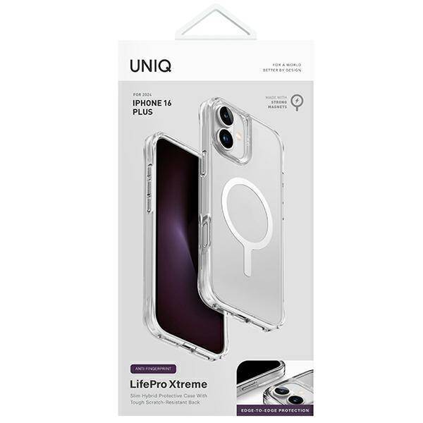 UNIQ etui LifePro Xtreme iPhone 16 Plus 6.7" Magclick Charging przezroczysty/frost clear