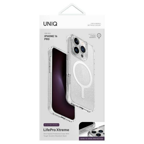 UNIQ etui LifePro Xtreme iPhone 16 Pro 6.3" Magclick Charging przezroczysty/tinsel lucent