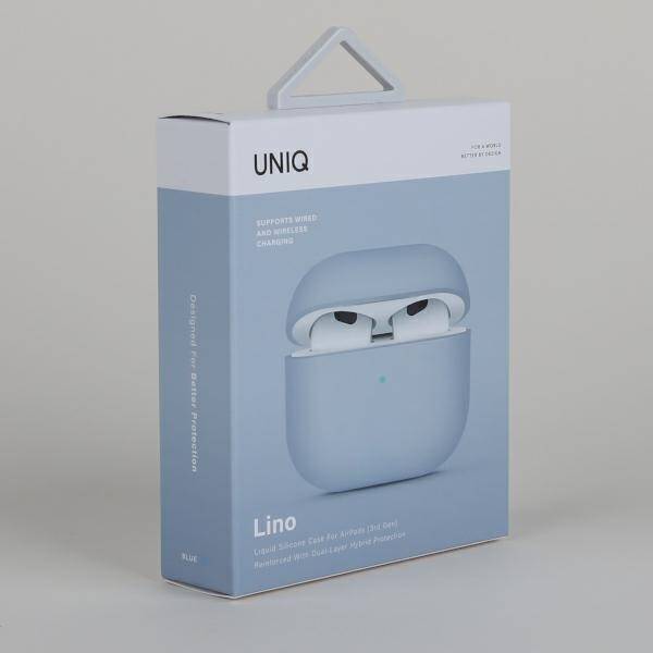 UNIQ etui Lino AirPods 3 gen Silicone błękitny/arctic blue