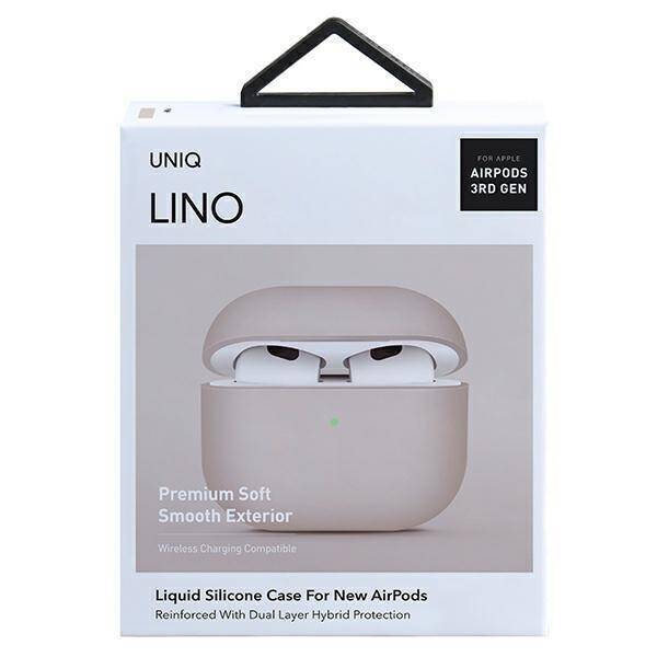 UNIQ etui Lino AirPods 3 gen. Silicone różowy/blush pink