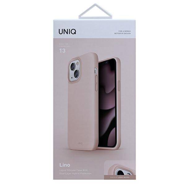 UNIQ etui Lino iPhone 13 / 14 / 15 6,1" różowy/blush pink