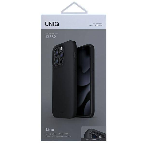 UNIQ etui Lino iPhone 13 Pro / 13 6,1" czarny/ink black