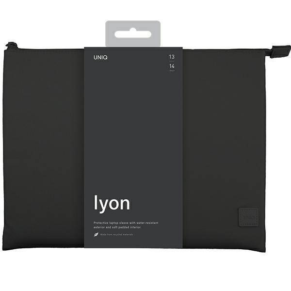 UNIQ etui Lyon laptop Sleeve 14" czarny/midnight black Waterproof RPET