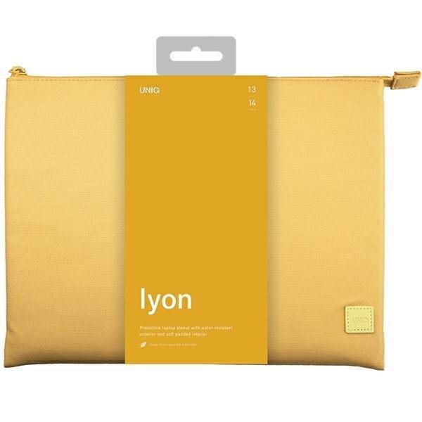 UNIQ etui Lyon laptop Sleeve 14" żółty/canary yellow Waterproof RPET