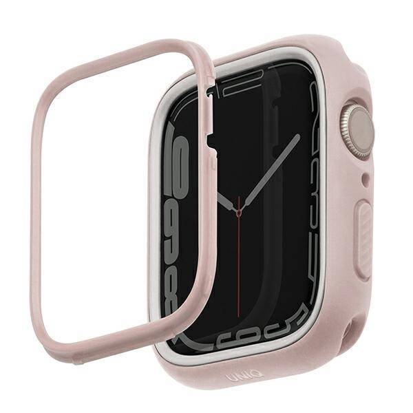 UNIQ etui Moduo Apple Watch Series  4/5/6/7/8/9/SE/SE2 44/45mm różowy-biały/blush-white