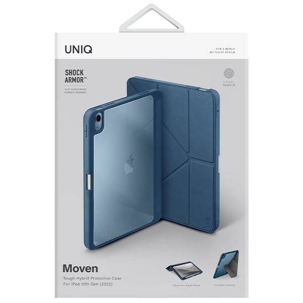 UNIQ etui Moven iPad 10 gen. (2022) niebieski/capri blue