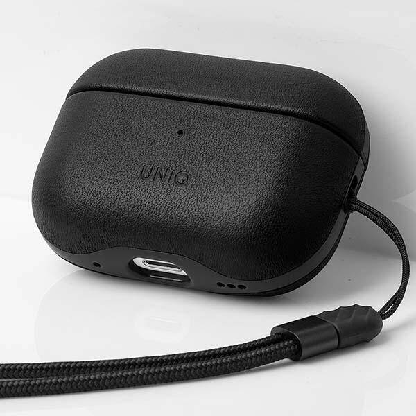 UNIQ etui Terra AirPods Pro 2 gen. Genuine Leather (2022/2023) czarny/dallas black