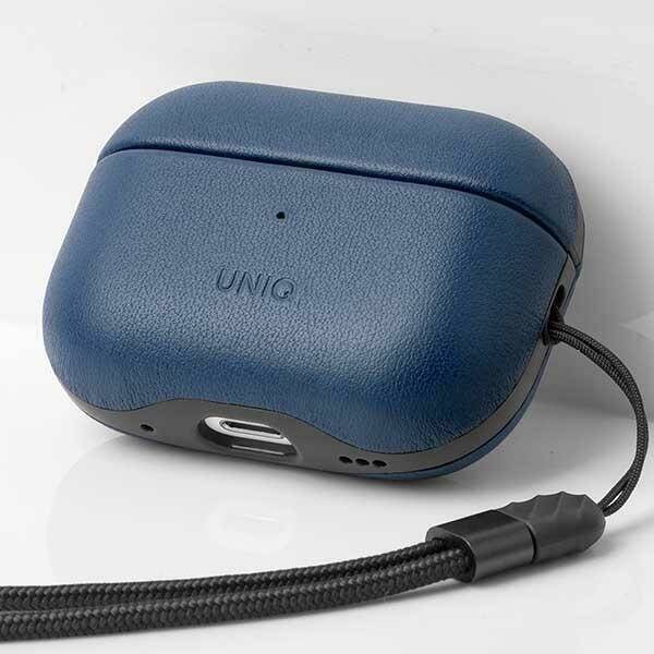 UNIQ etui Terra AirPods Pro 2 gen. Genuine Leather (2022/2023) niebieski/space blue