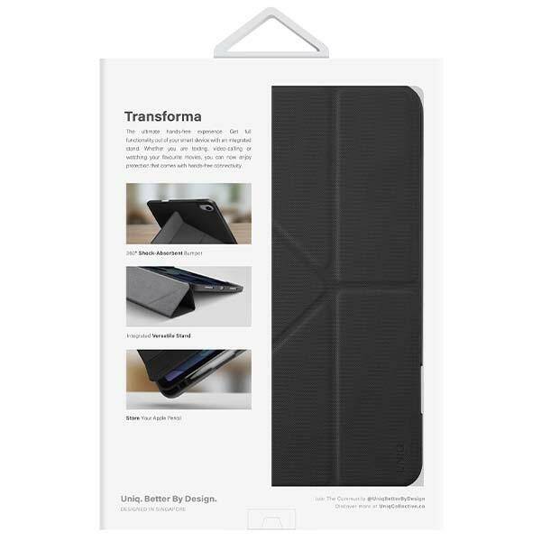 UNIQ etui Transforma iPad 10 gen. (2022) Antimicrobial czarny/ebony black