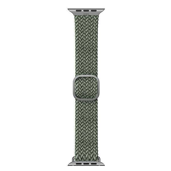 UNIQ pasek Aspen Apple Watch 40/38/41mm Series 1/2/3/4/5/6/7/8/9/SE/SE2 Braided zielony/cypress green