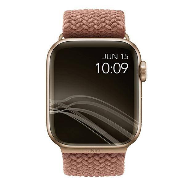 UNIQ pasek Aspen Apple Watch 44/42/45 mm Series 1/2/3/4/5/6/7/8/9/SE/SE2 Braided różowy/grapefruit pink