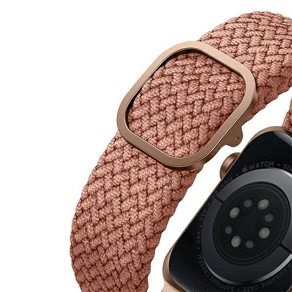 UNIQ pasek Aspen Apple Watch 44/42/45 mm Series 1/2/3/4/5/6/7/8/9/SE/SE2 Braided różowy/grapefruit pink